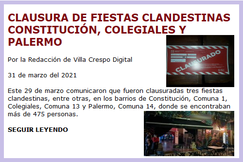 FIESTAS CLANDESTINAS
